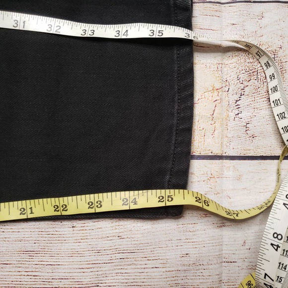 OLD NAVY distressed button fly black jeans 2p - Picture 8 of 8